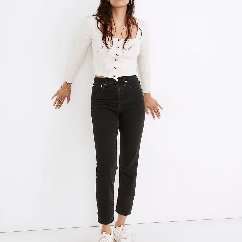 Madewell Petite Classic Straight Jeans in Lunar Wash